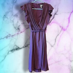NWT DKNY Absolutely Gorgeous Hi Low animal print dress size 10